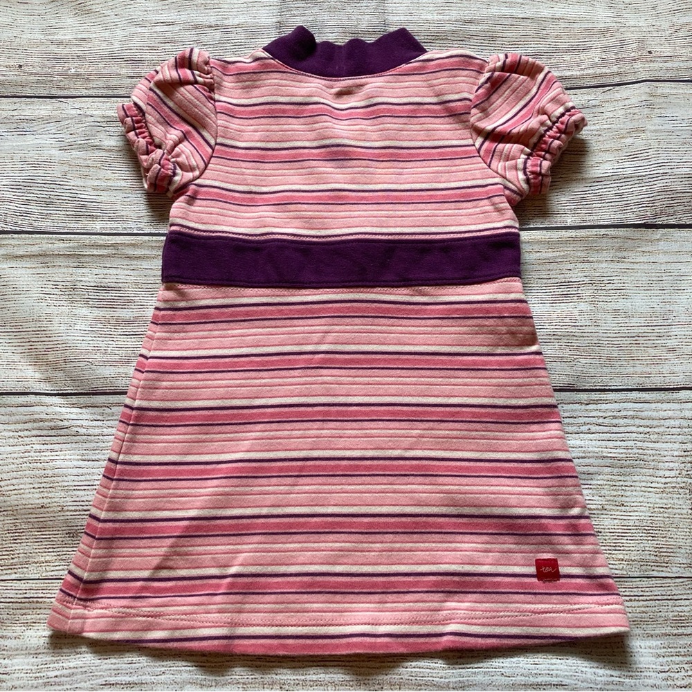 Tea Collection Puff Sleeve Dress Girls Size Medium 12-18 mo - Picture 3 of 5